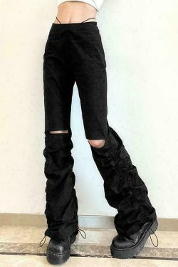 aesthetic clothes style & 8211 black goth high waist pants 5266