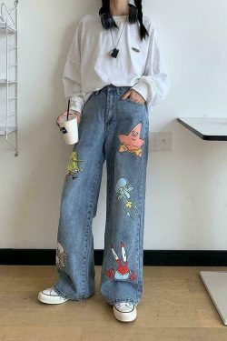 aesthetic clothes style & 8211 cute cartoon jeans 3250