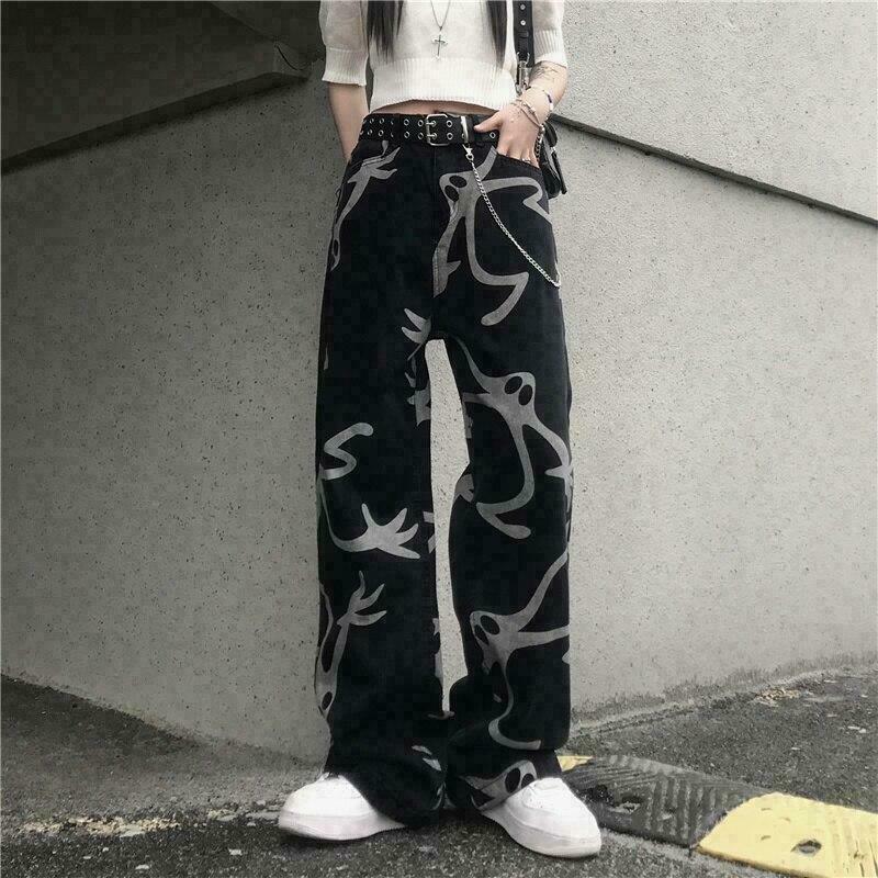 aesthetic clothes style & 8211 harajuku wide leg jeans 1654