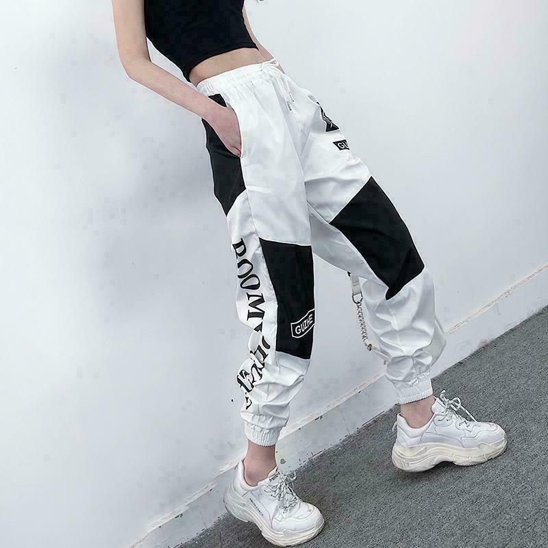 aesthetic clothes style & 8211 letter print harem pants 4429