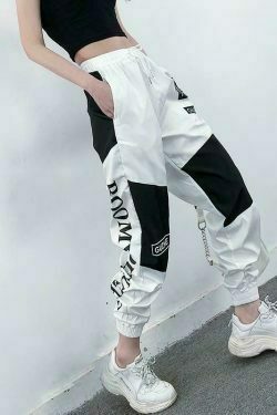 aesthetic clothes style & 8211 letter print harem pants 7435