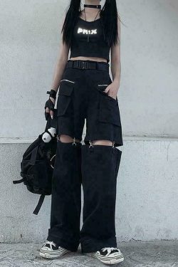 aesthetic clothes style & 8211 punk black cargo pants 7969