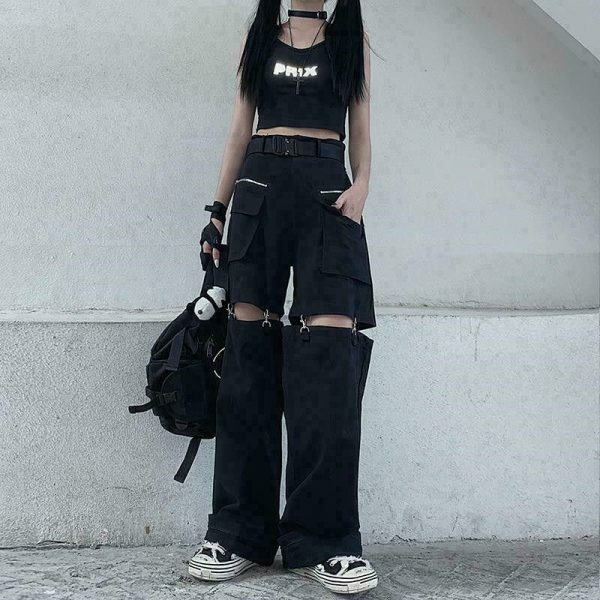 aesthetic clothes style & 8211 punk black cargo pants 7969