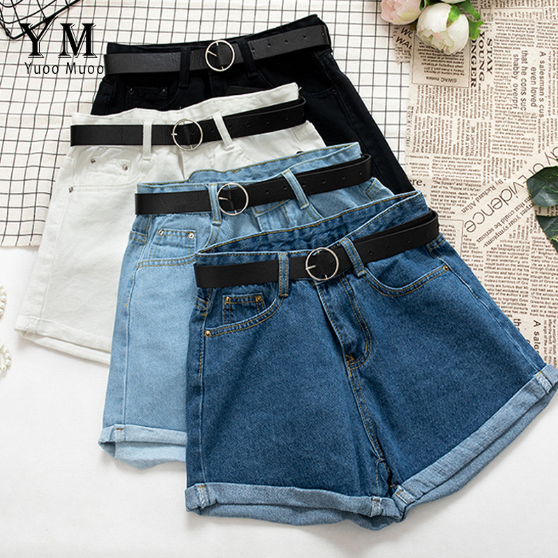 all match sashes casual women denim shorts crimping high waist slim summer jeans shorts feminino chic hot ladies bottom & 8211 shorts 4678