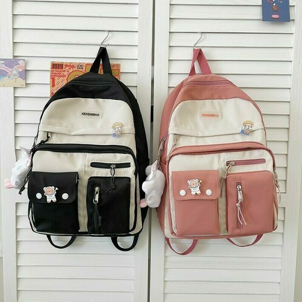 back to school & 8211 backpacks for school teens girls boys women men & 8211 korean style fashion school bag for women nylon casual solid color women& 8217s backpacks large capacity multi pocket school b