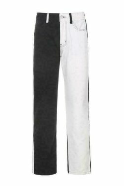 black white skinny denim pants & 8211 y2k aesthetic fashion 2206