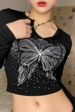 butterfly floral print women& 8217s t shirt & 8211 spring fall fashion 7965