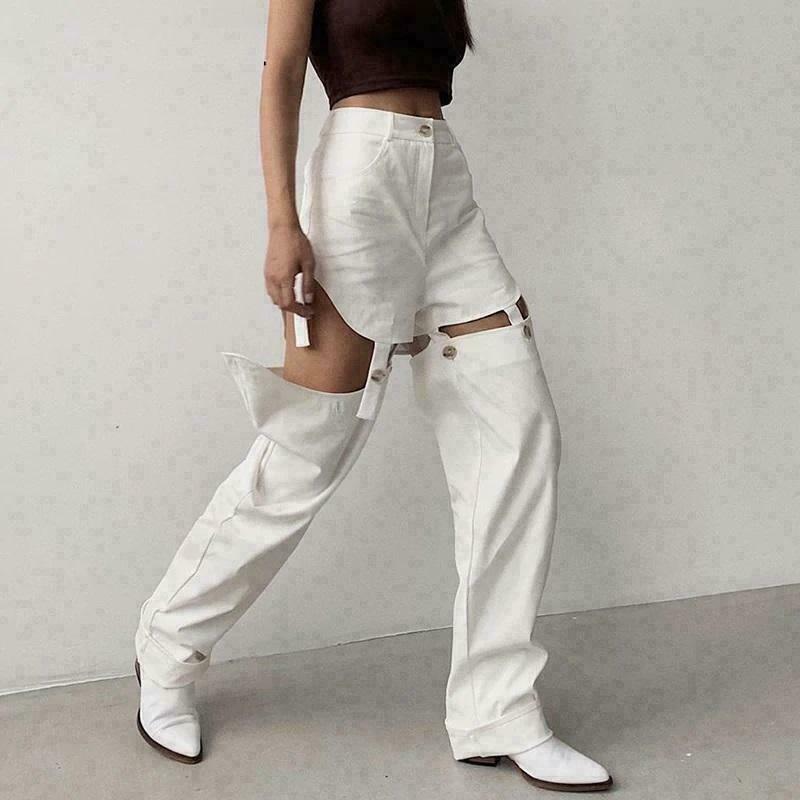 cowboy style hollow out white pants & 8211 y2k aesthetic fashion 8701