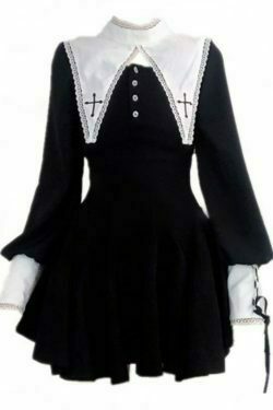 cross white black lolita mall goth mini dress women lace up punk dark aesthetic pleated dresses japanese kawaii emo alt clothes & 8211 dresses 4027