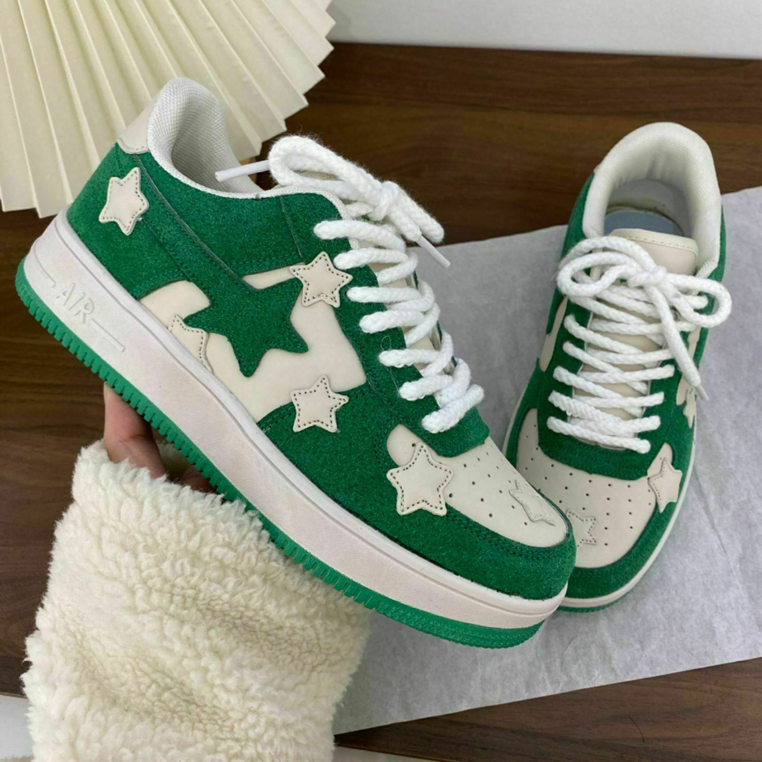 cute sneaker harajuku woman vulcanize shoes fashion stars patchwork basic sleek casual sneakers spring outside daily zapatillas mujer 5585