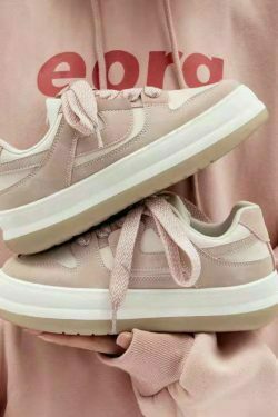 cute sneaker new women sneakers platform white pink korean sports shoes lolita casual canvas flat vulcanize running tennis basket 4620