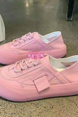 cute sneaker platform sports shoes women chunky sneakers flats tennis female casual pink kawaii trends harajuku slippers 3477