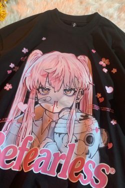 oversized t shirt y2k anime tops girls kawaii short sleeve t shirts vintage clothing pulovers fairy grunge female clothing 4716