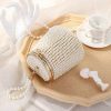 pearl chain beaded wedding clutch with crystal weave 2989