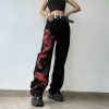 snake print baggy jeans woman high waist hip hop denim trousers dark academic gothic streetwear korean cargo pants 90s y2k jeans 3638