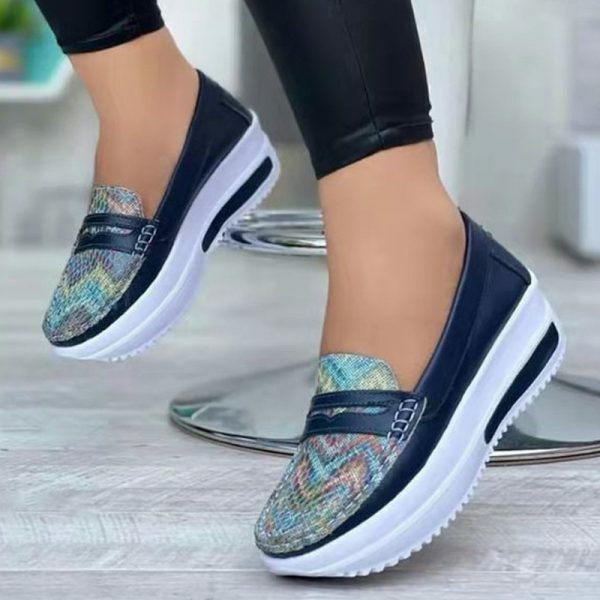 sneakers women fashion designer casual shoes women slip on platform shoes zapatillas chunky heels loafers woman vulcanize shoes 5736