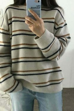 soft girl striped sweater  vintage indie clothes 3775