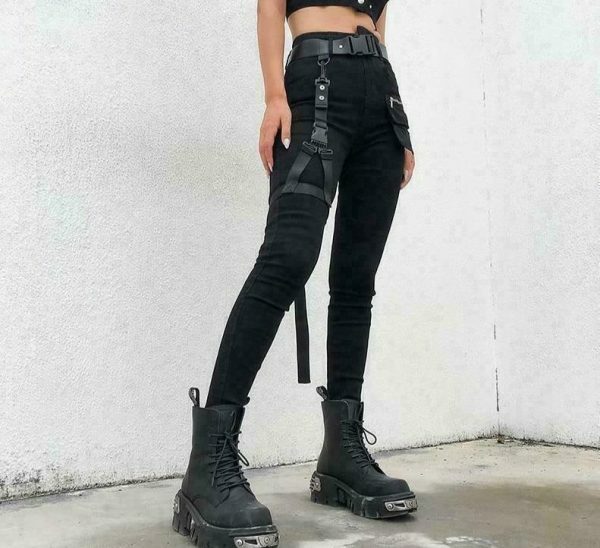 stretchy black pants & 8211 y2k aesthetic fashion for women 5718