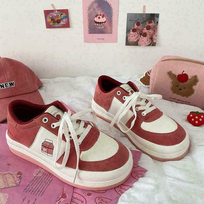 trending aesthetic style & 8211 kawaii platform sneakers 5722