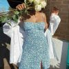 vintage dress trend & 8211 soft girl floral spaghetti strap blue mini dress 3595