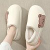 winter women thick platform waterproof non slip rubber slippers 4072