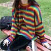 y2k aesthetic fashion & 8211 aesthetic rainbow sweater 2408