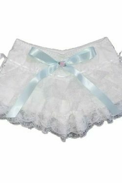 y2k aesthetic lace ribbon coquette shorts 6113