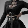 y2k aesthetic outfits fashion grunge clothing & 8211 vintage clothing & 8211 black gothic long sleeve slim fit top 6935