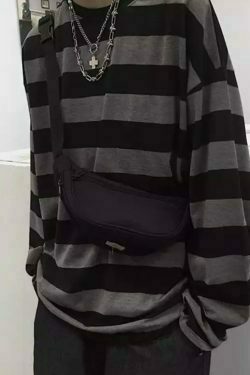 y2k aesthetic striped long sleeve shirt 5109