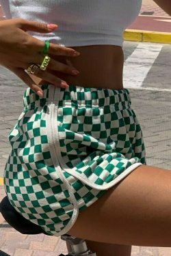 y2k checkered sporty shorts & 8211 vintage indie clothes 5516