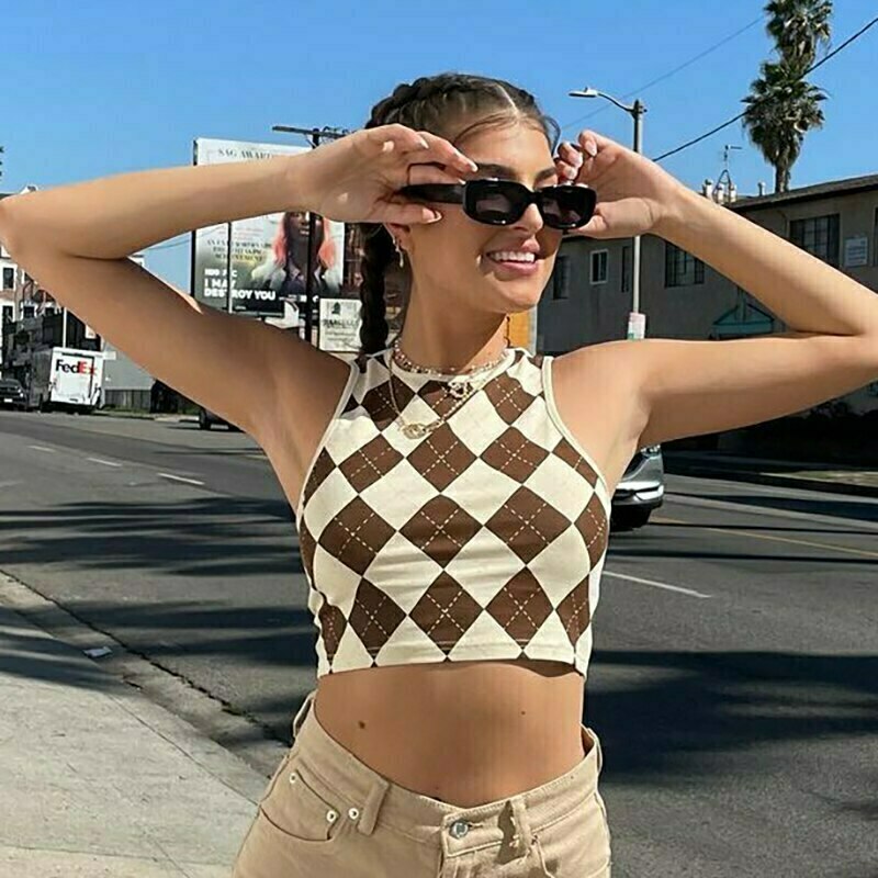 y2k plate brown crop top & 8211 vintage indie clothes 5553