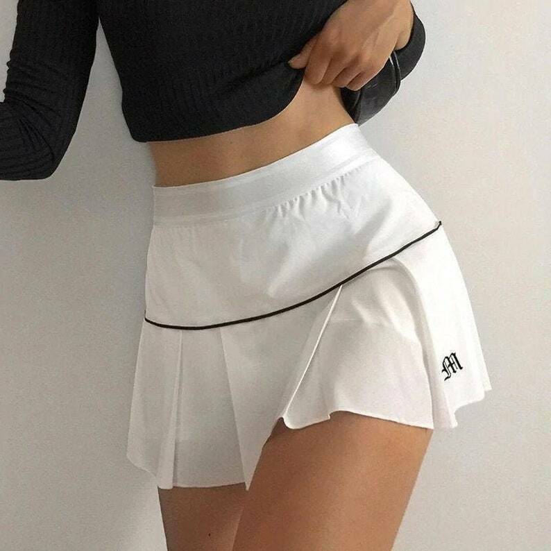 y2k pleated skirt & 8211 elastic tennis skirt for women& 8217s clothing 7163