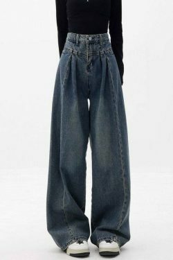 y2k vintage high waist baggy jeans for women & 8211 lk05 8104