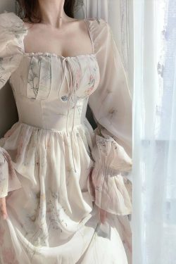 corset tulle fairy dress french summer chiffon romantic dress floral dress korean fashion lolita dress 5fdvx