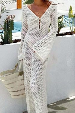 crochet maxi beach dress cover up white beach ropa de playa beach pareo tunic bikini cover up kaftan beach swim cover up beachwear vjwad