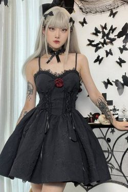 goth dress high waist a line jacquard short dress dresses for women party wedding evening 2023 summer clothes oisrw