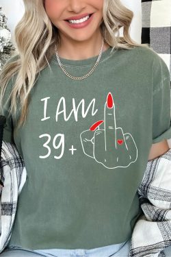 i am 29 plus middle finger comfort colors shirt personalized birthday gifts i am 39 plus shirt custom middle finger birthday tee ls849 46vqv