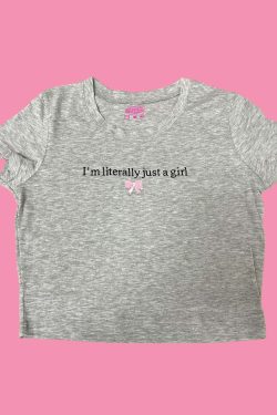 im literally just a girl bow baby tee nb2jr