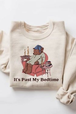 its past my bedtime shirt funny sleppy bear sweater funny bear meme shirt trendy unisex shirt gift for her xmas funny saying shirt rbq4l