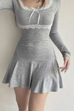 korean style mini dresses a line dress black or gray ul9ac