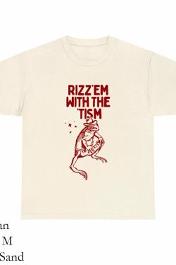 rizz em with the tism shirt frog raccoon graphic shirt autism awareness frog meme tee relaxed soft cotton shirt funny frog shirt vfyos