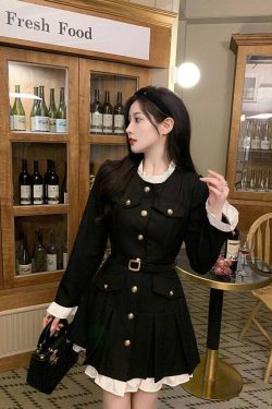 s 4xl 3 colours korean style light coat dress with belt set grwsy