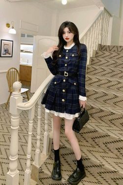 s 4xl 3 colours korean style light coat dress with belt set k1128