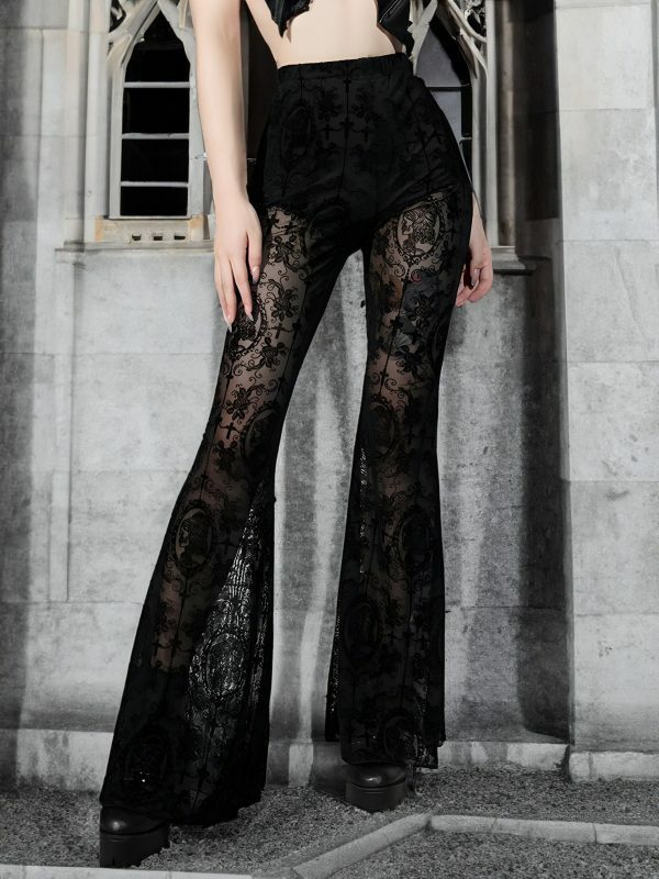 sheer flare pants nwisj