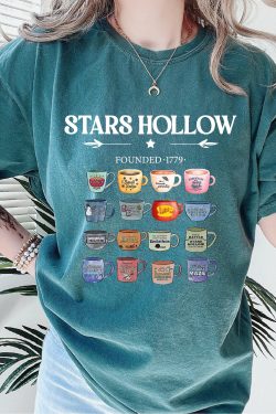 stars hollow comfort colors shirt lukes coffee mug shirt founded 1779 vintage style stars hollow shirt lukes diner shirt ls789 bgrey