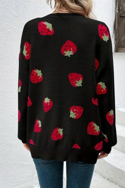 strawberry cardigan straberry sweater gift for valentine women cardigan i1qbj