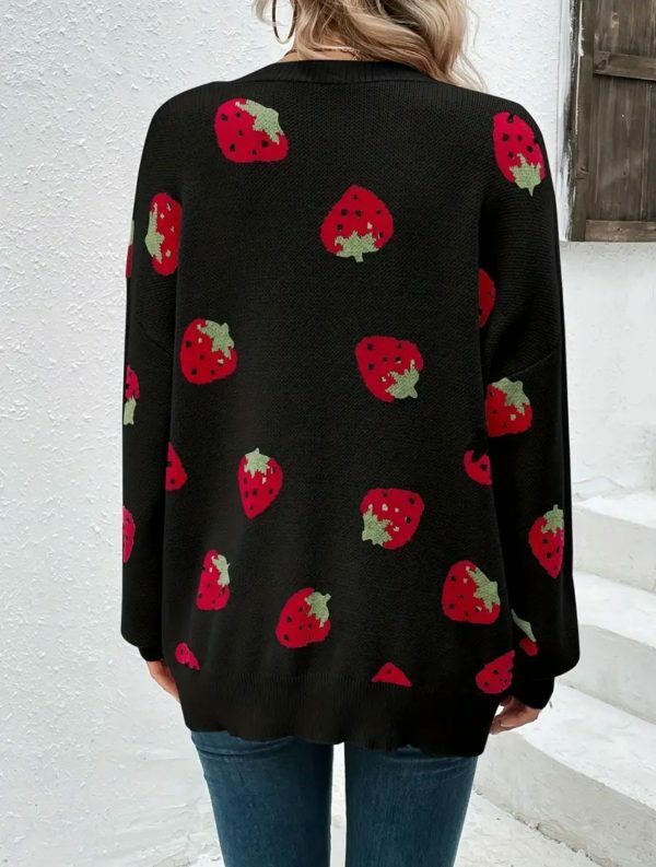 strawberry cardigan straberry sweater gift for valentine women cardigan i1qbj